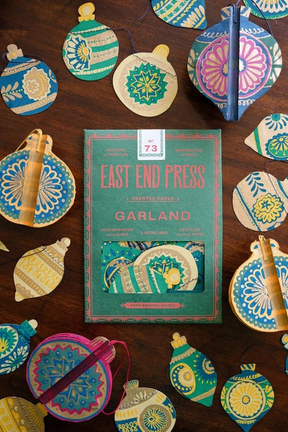 East End Press Christmas Ornaments Sewn Garland - Ruby's Home Store