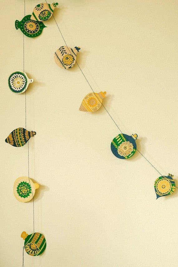 East End Press Christmas Ornaments Sewn Garland - Ruby's Home Store