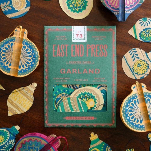 East End Press Christmas Ornaments Sewn Garland - Ruby's Home Store