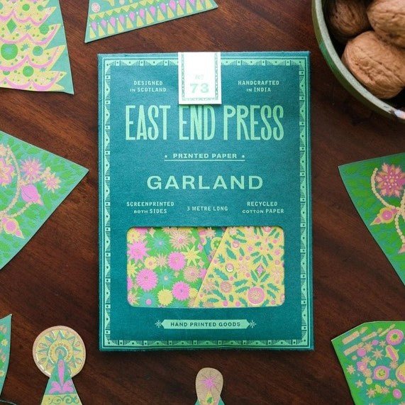 East End Press Mid Century Christmas Trees Sewn Garland - Ruby's Home Store