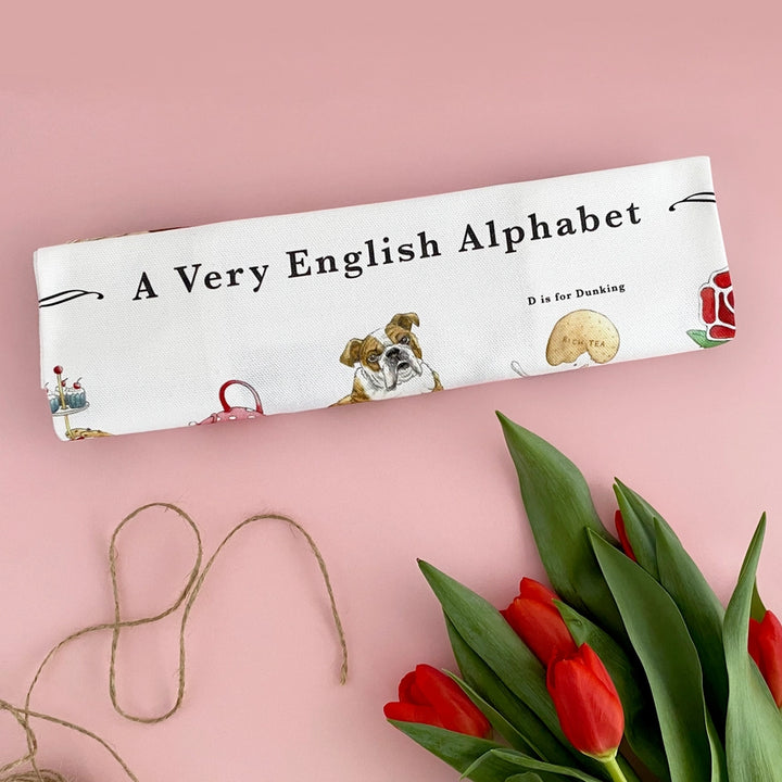 A Very English Alphabet Tea Towel