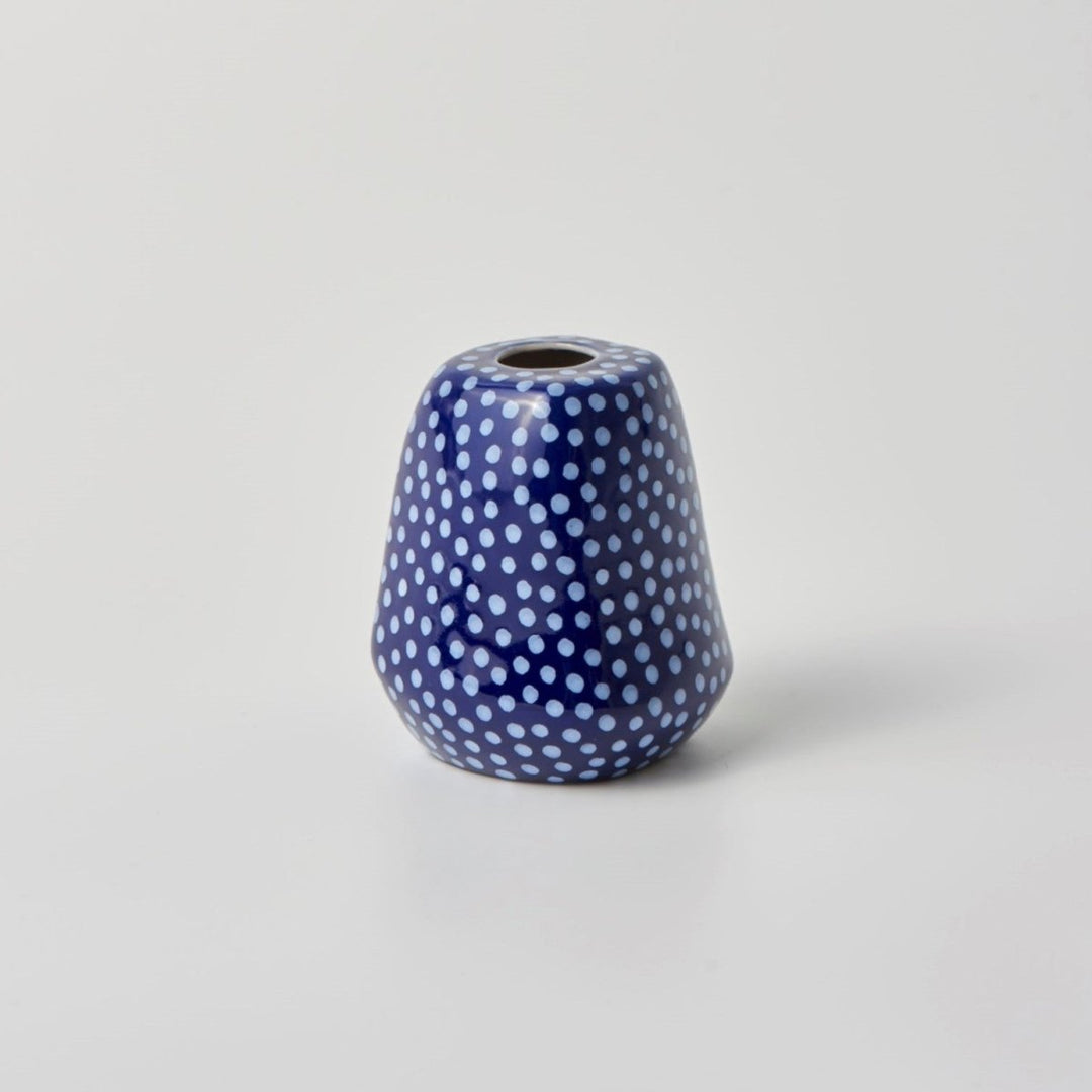 Facet Vase Medium Blue Spot - Jones & Co - Ruby's Home Store