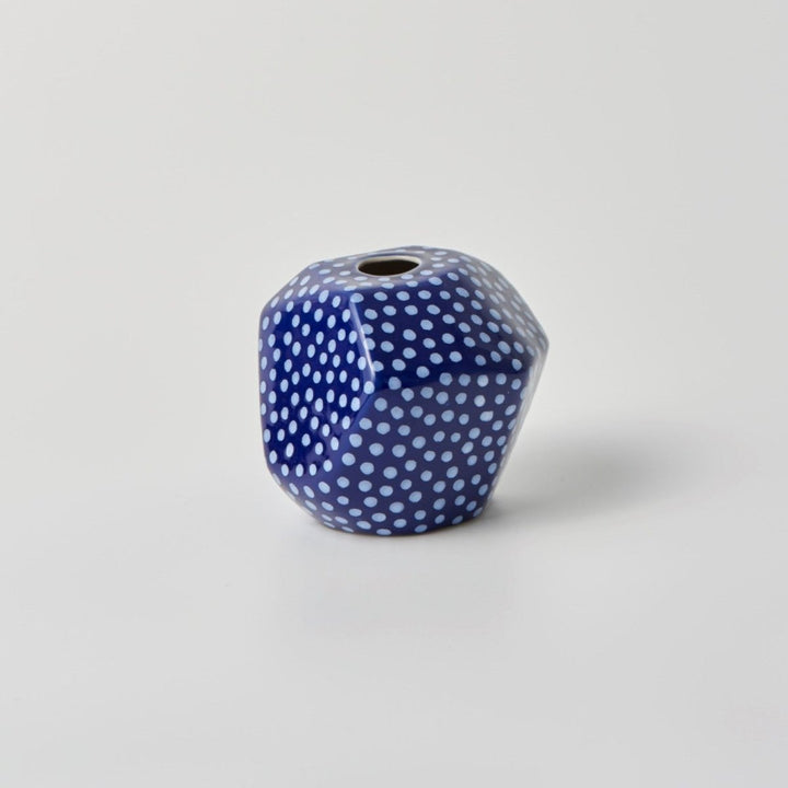 Facet Vase Small Blue Spot - Jones & Co - Ruby's Home Store