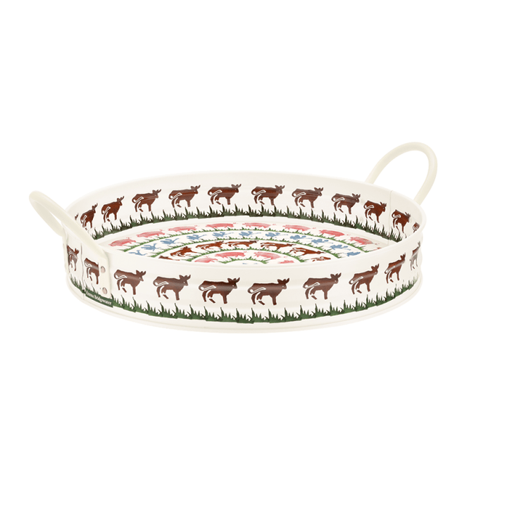 Farmyard Large Metal Handle Tin Tray - Emma Bridgewater - Ruby&