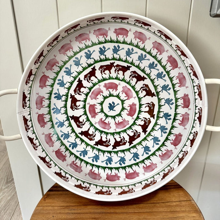 Farmyard Large Metal Handle Tin Tray - Emma Bridgewater - Ruby&