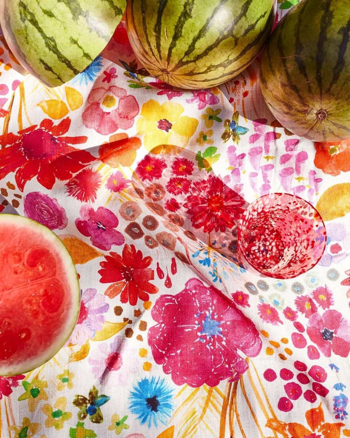 Field of Dreams in Colour Round Linen Tablecloth - Kip & Co - Ruby's Home Store