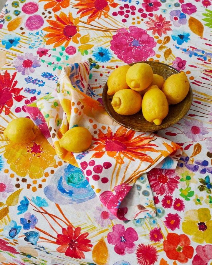 Field of Dreams in Colour Round Linen Tablecloth - Kip & Co - Ruby's Home Store