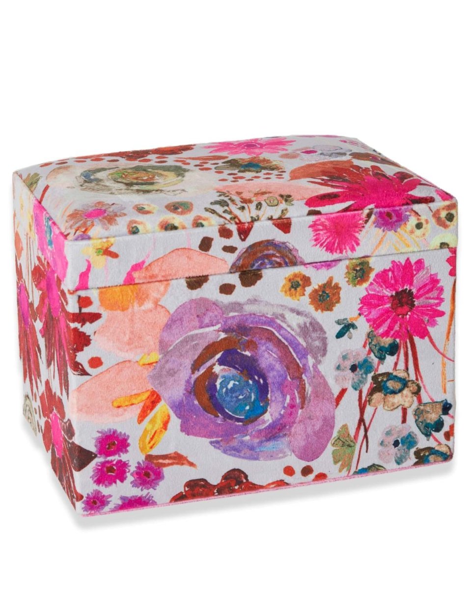 Field of Dreams Silver Large Velvet Jewellery Box - Kip & Co - Ruby's Home Store