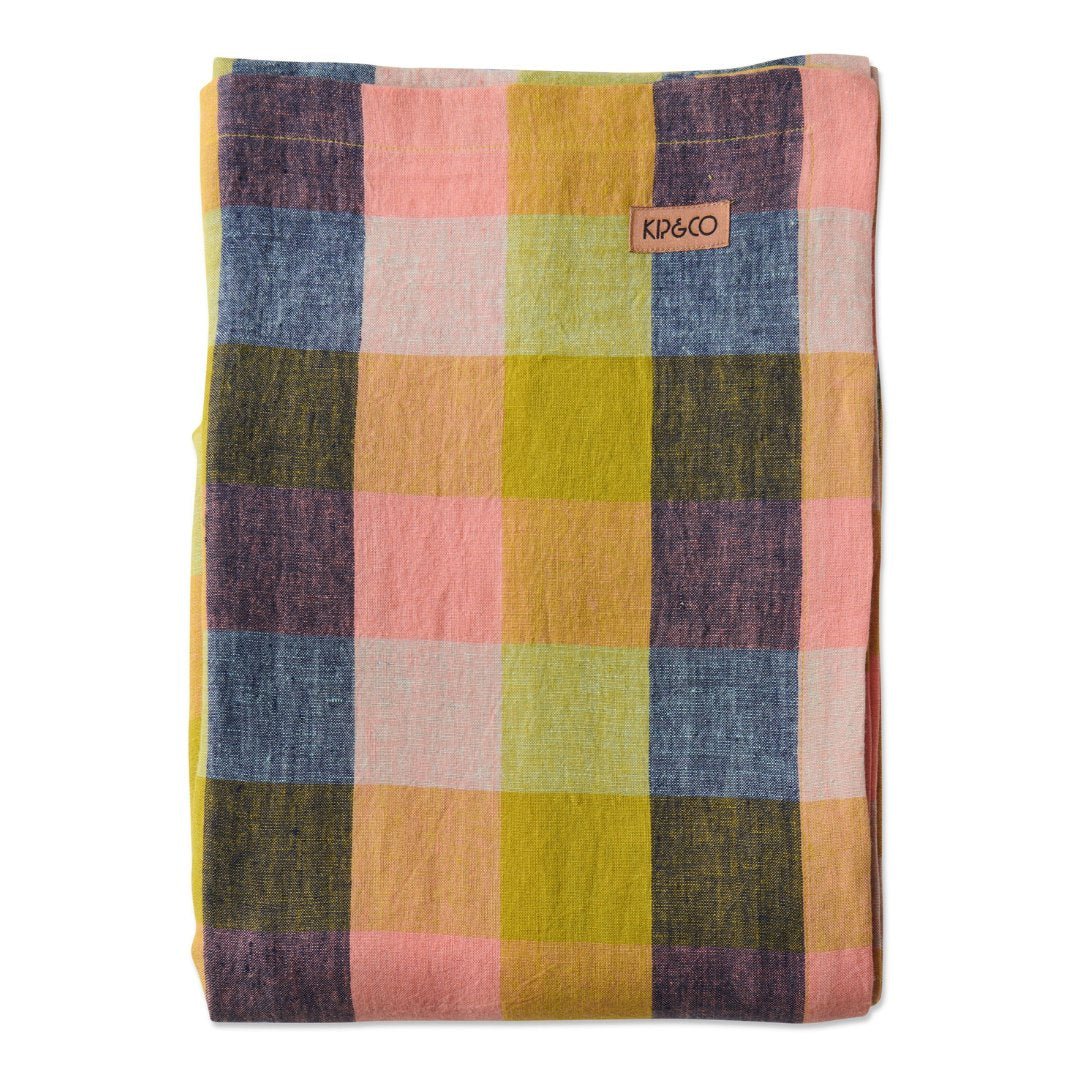 Florida Tartan Linen Tablecloth - Kip & Co - Ruby's Home Store