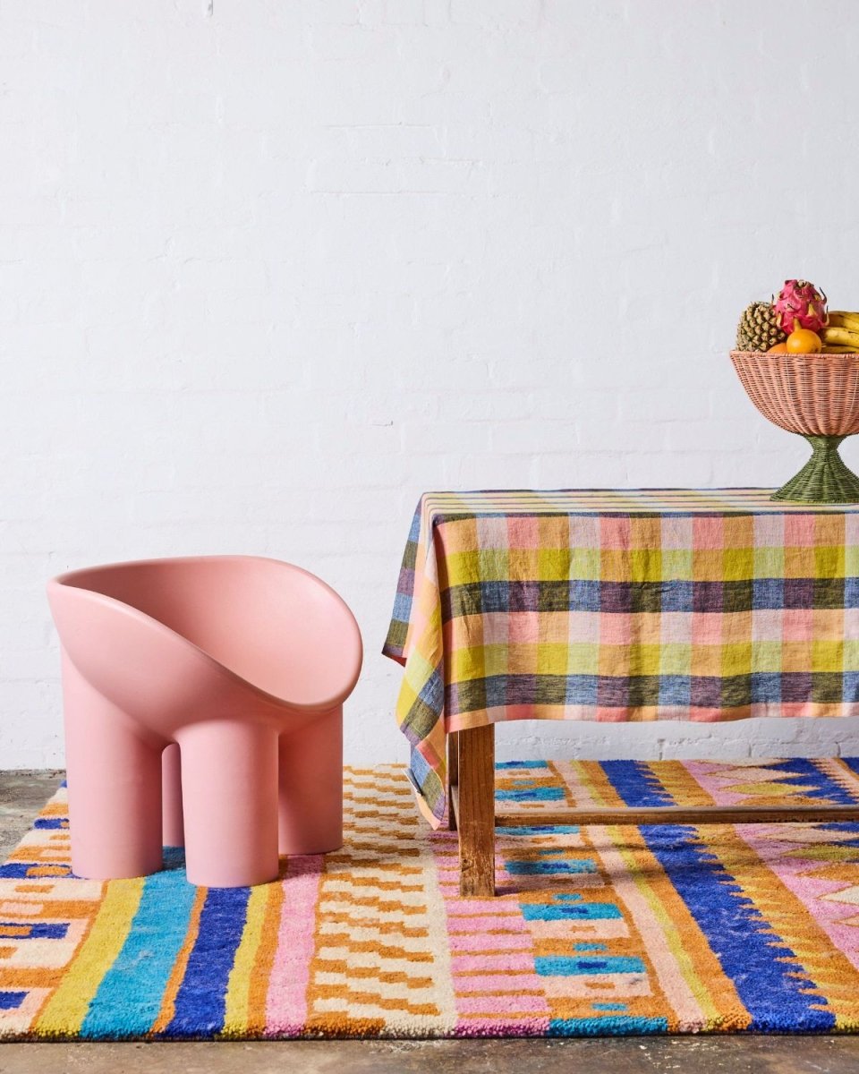 Florida Tartan Linen Tablecloth - Kip & Co - Ruby's Home Store