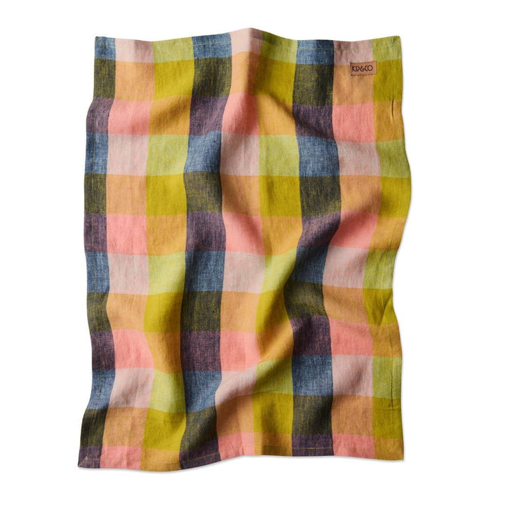 Florida Tartan Linen Tea Towel - Kip & Co - Ruby's Home Store