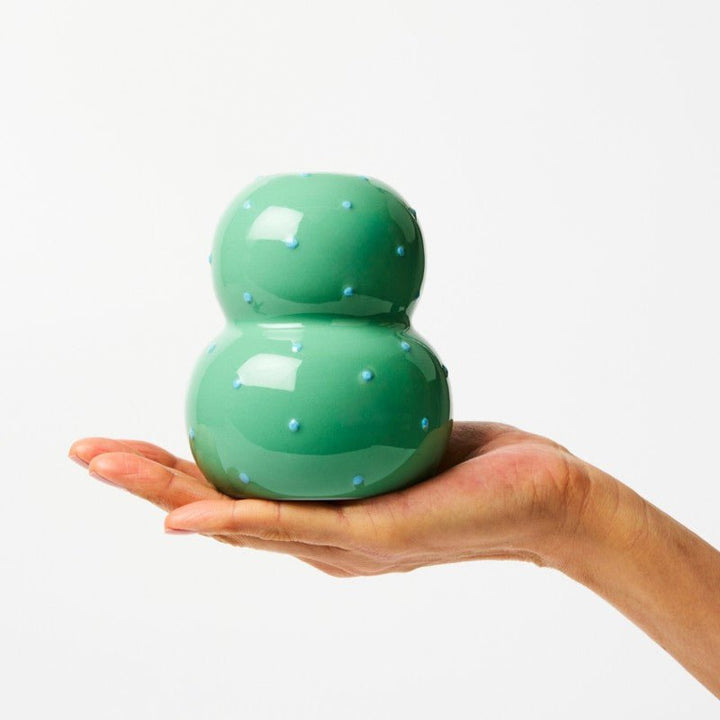 Fonda Green Blue Dotty Vase - Jones & Co - Ruby's Home Store