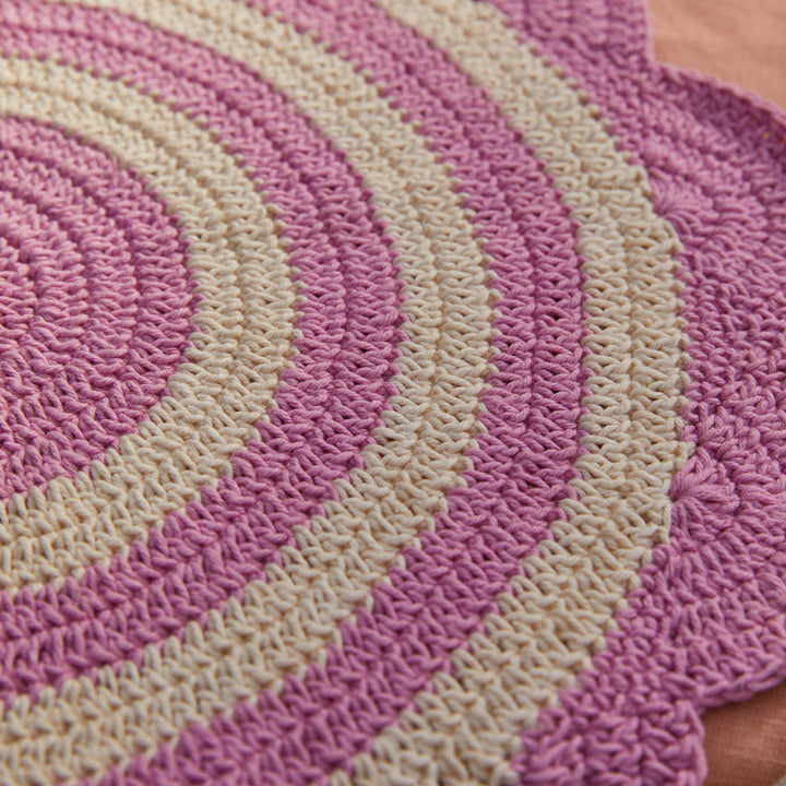 Foy Crochet Placemat Set -Dahlia- Sage x Clare