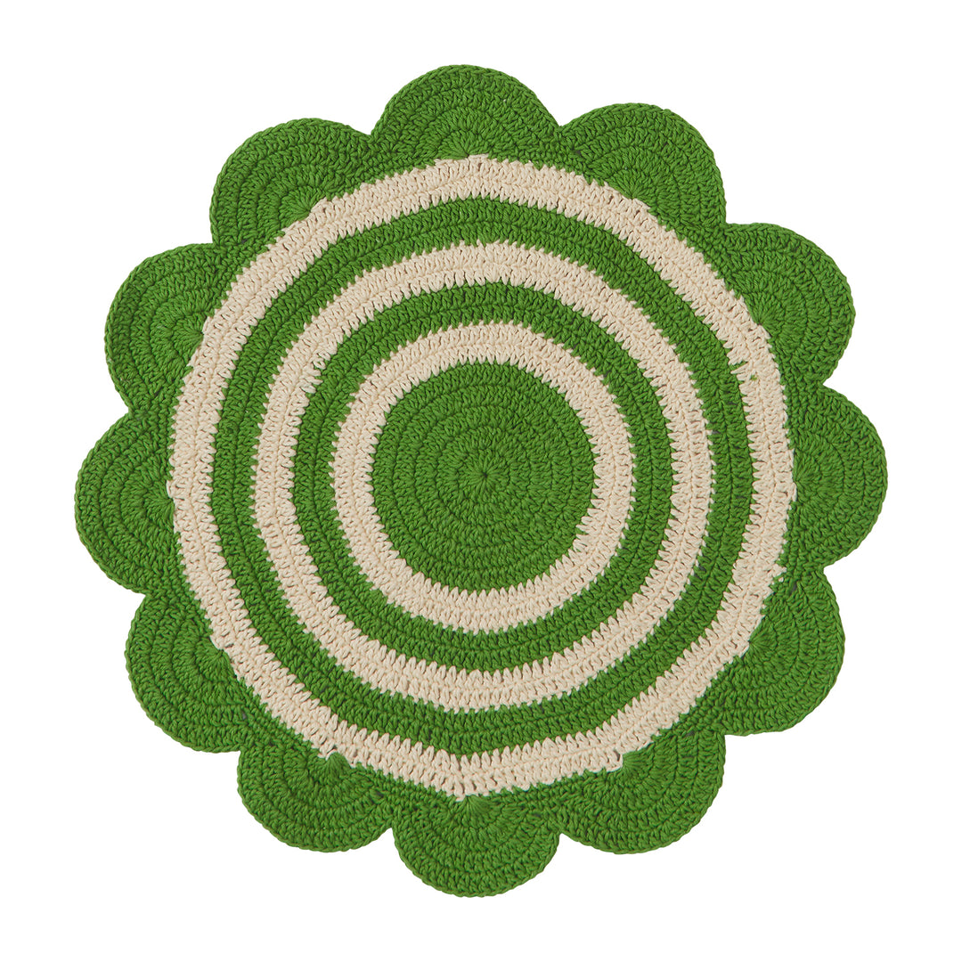 Foy Crochet Placemat Set -Perilla- Sage x Clare
