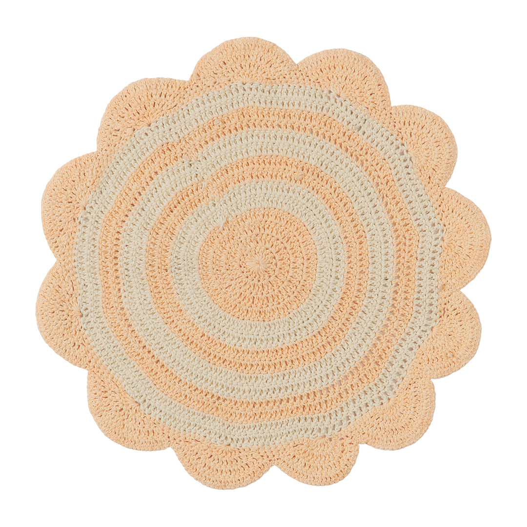 Foy Crochet Placemat Set -Dahlia- Sage x Clare