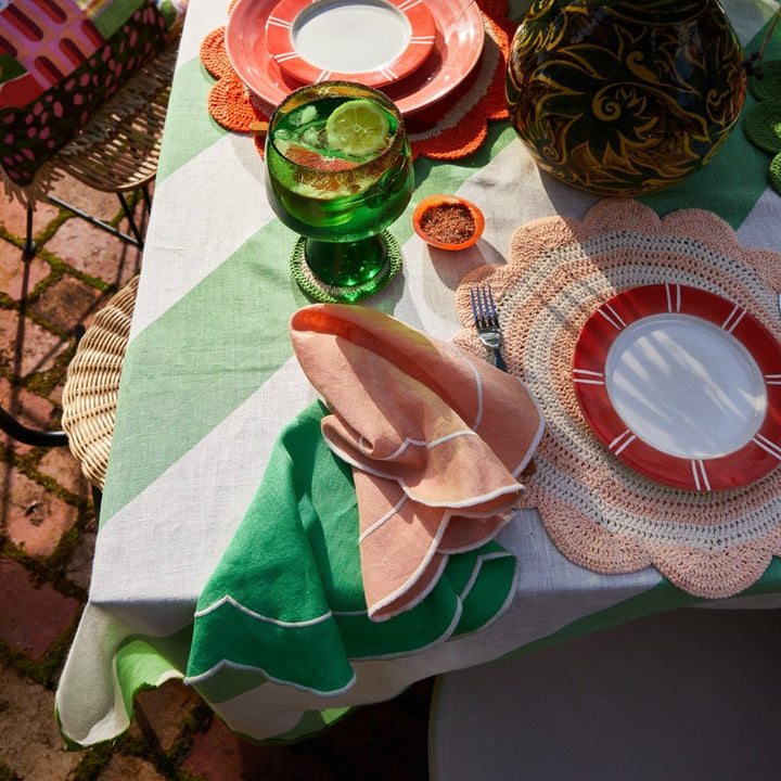 Foy Crochet Placemat Set - Dahlia - Sage x Clare - Ruby's Home Store