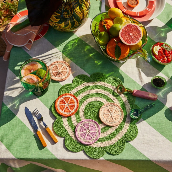 Foy Crochet Placemat Set - Perilla - Sage x Clare - Ruby's Home Store