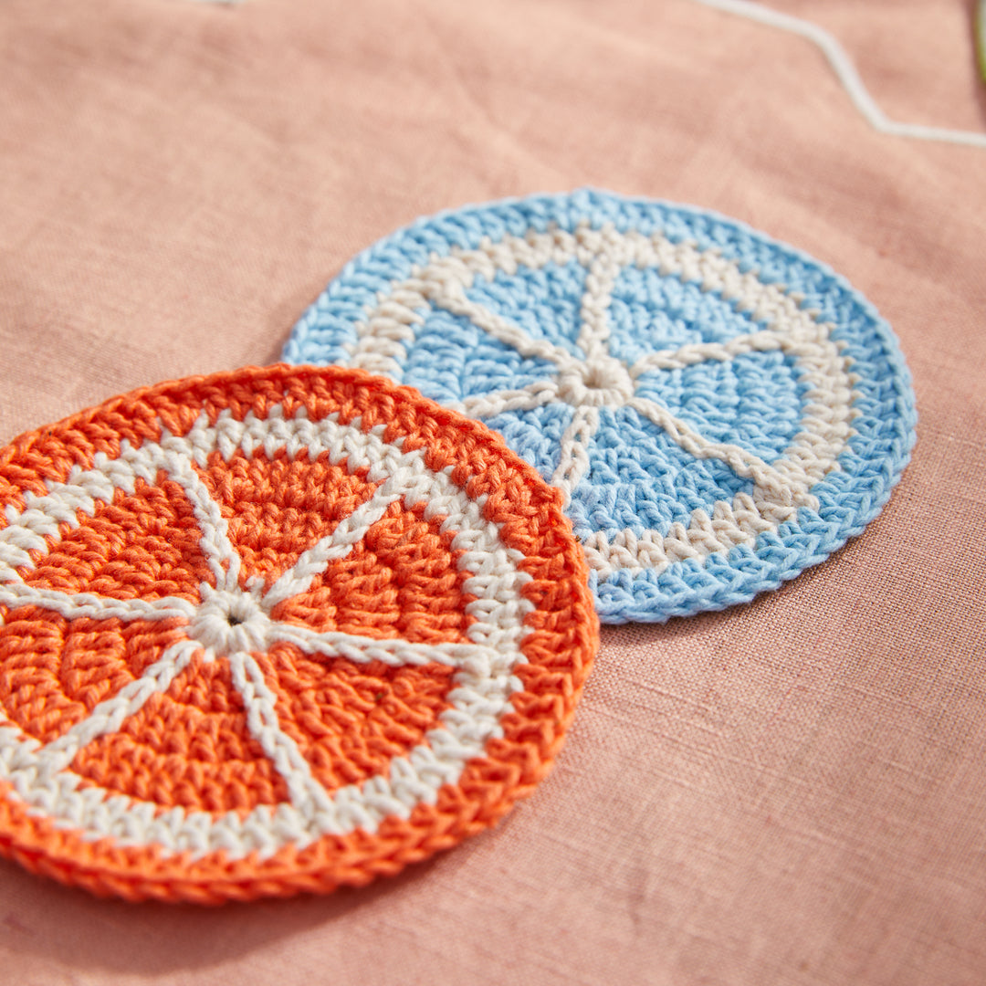 Fruitvale Crochet Coaster Set - Dahlia - Sage x Clare