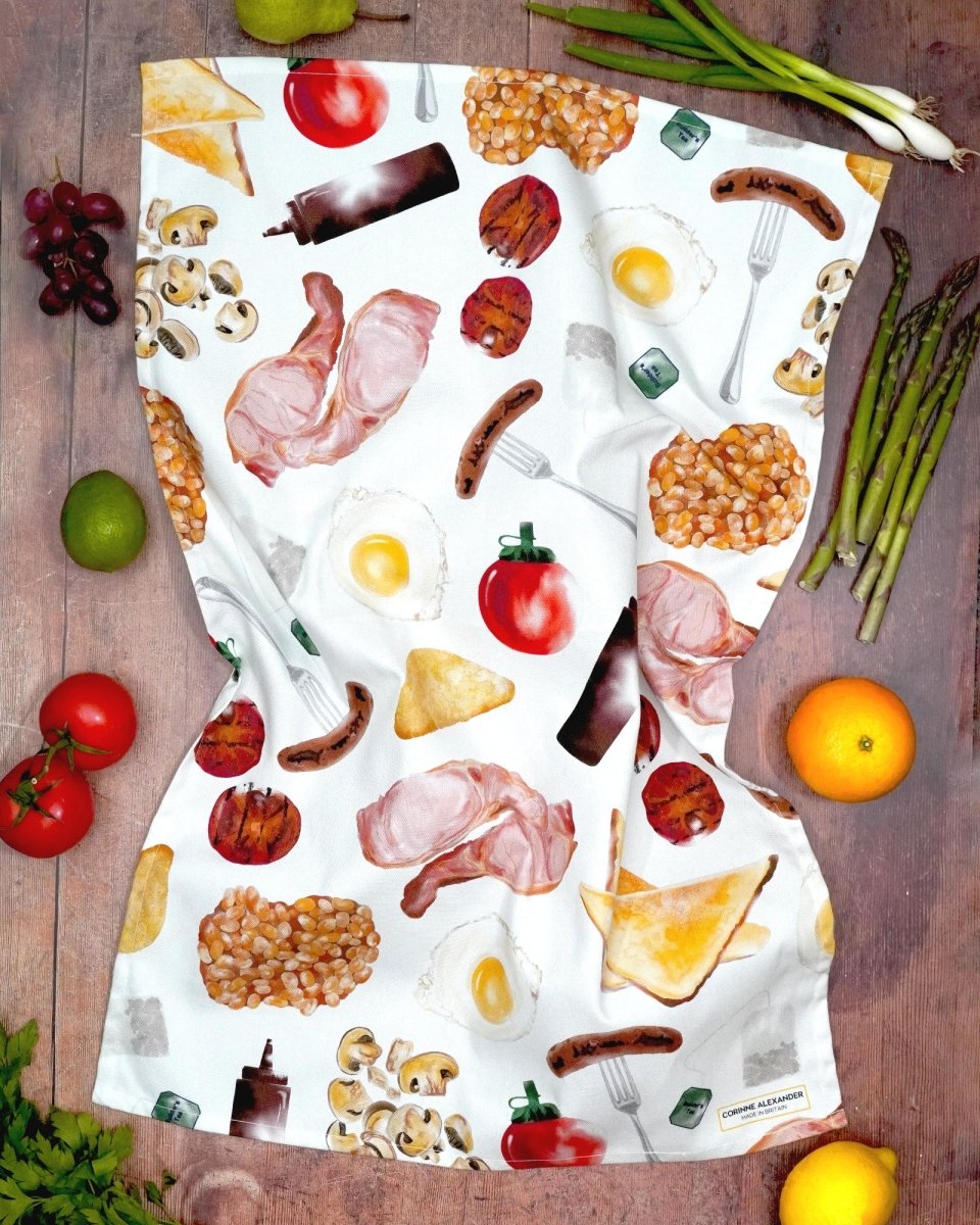 Full English Tea Towel - Corrine Alexander - Ruby&