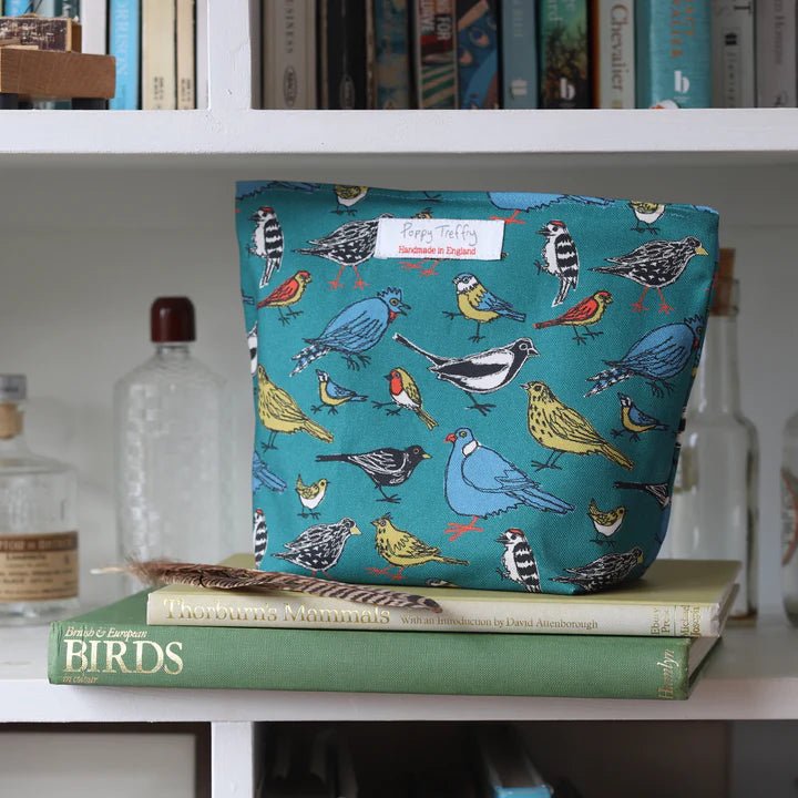 Garden Birds Big Make Up Bag - Poppy Treffry - Ruby's Home Store