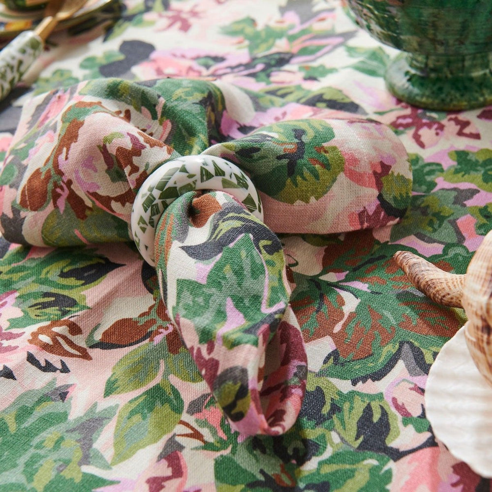 Garden Path Floral Linen Napkin Set - Kip & Co - Ruby's Home Store