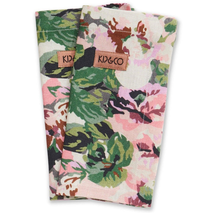 Garden Path Floral Linen Napkin Set - Kip & Co - Ruby's Home Store