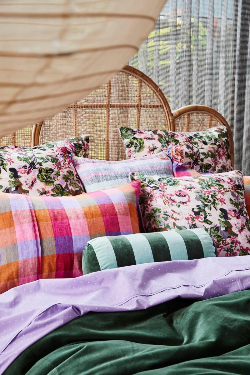 Garden Path Linen Pillowcases - Euro Sham - Kip & Co - Ruby's Home Store