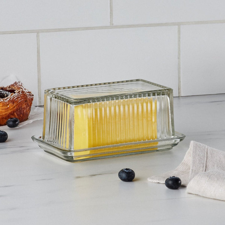 Glass Butter Dish - Ruby's Home Store