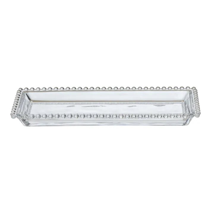 Glass Rectangular Decorative Tray - Ruby's Home Store