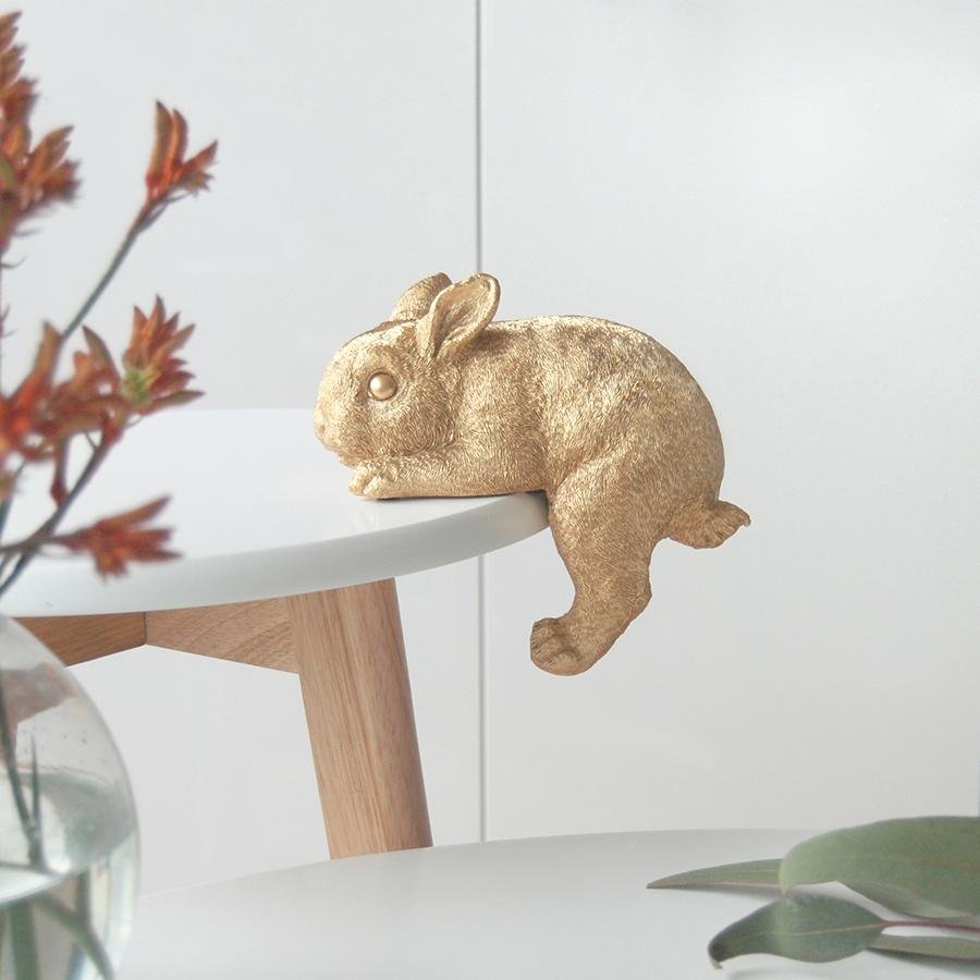 Gold Shelf Bunny - Ruby's Home Store