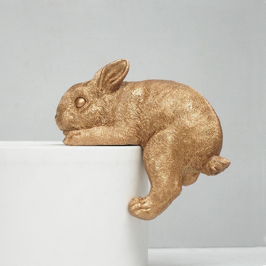 Gold Shelf Bunny - Ruby's Home Store