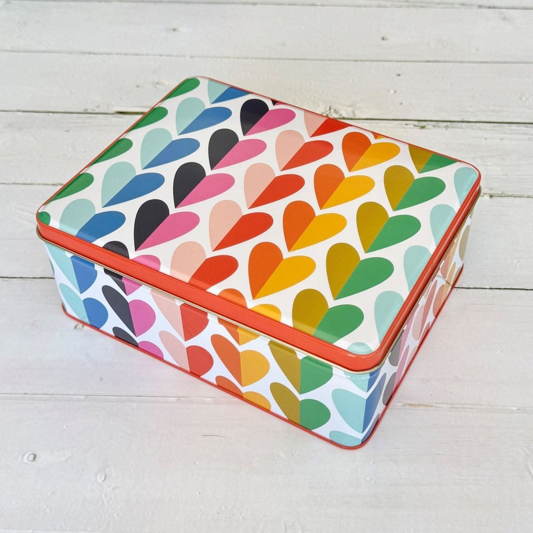 Heart Design Biscuit Tin - Kate Rhees - Ruby's Home Store