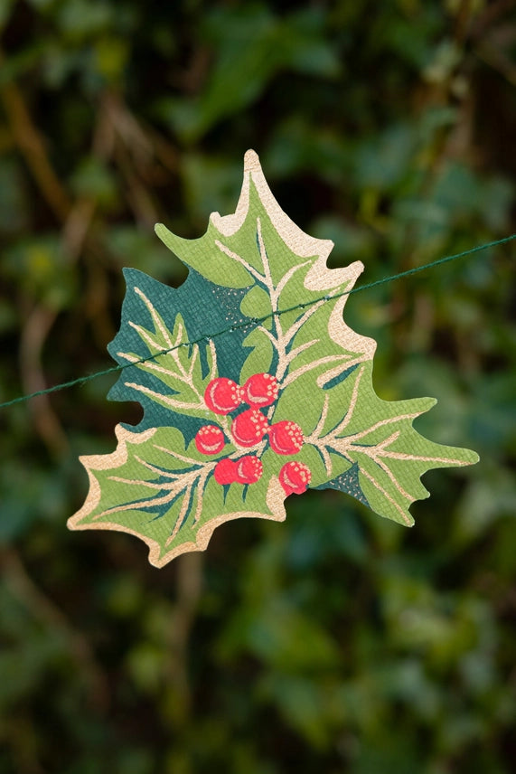 Holly &amp; Ivy Sewn Garland - East End Press