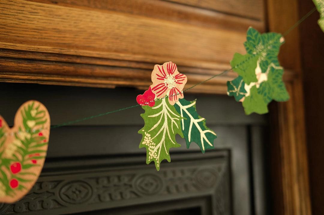 Holly &amp; Ivy Sewn Garland - East End Press