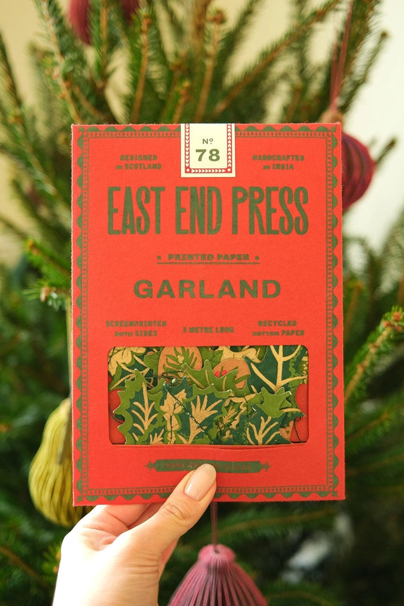 Holly &amp; Ivy Sewn Garland - East End Press