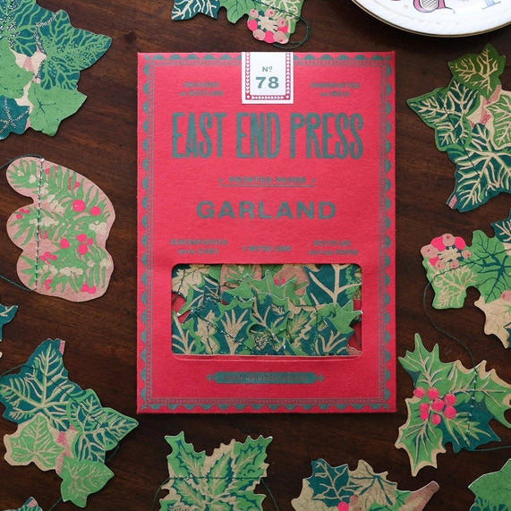 Holly &amp; Ivy Sewn Garland - East End Press