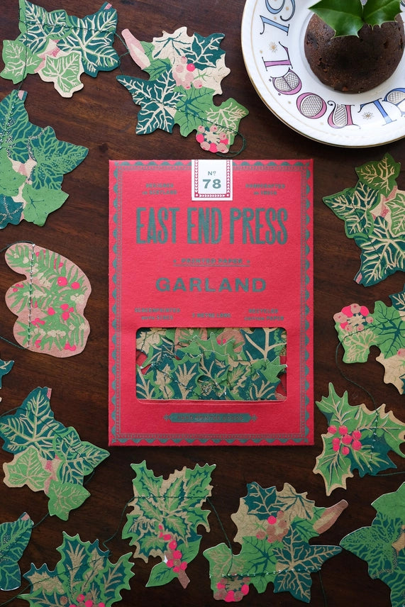 Holly &amp; Ivy Sewn Garland - East End Press