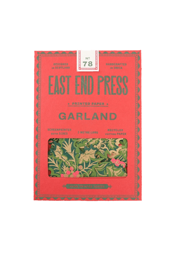Holly &amp; Ivy Sewn Garland - East End Press - Ruby&