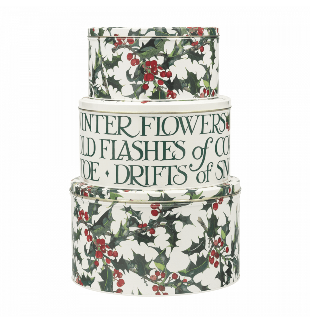 Holly Large Round Cake Tins - Set of 3 - Emma Bridgewater - Ruby's Home Store