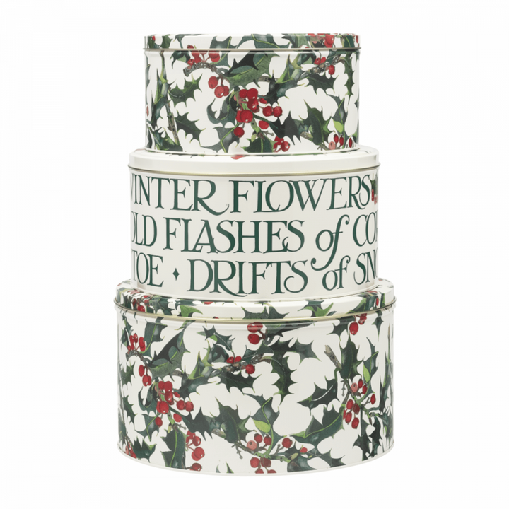 Holly Large Round Cake Tins - Set of 3 - Emma Bridgewater - Ruby&