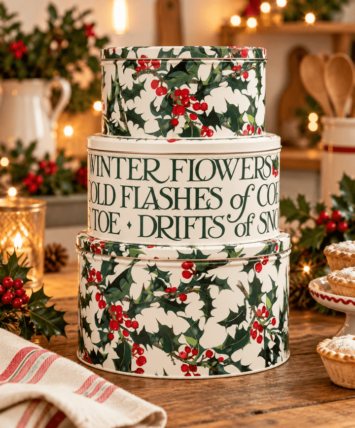 Holly Large Round Cake Tins - Set of 3 - Emma Bridgewater - Ruby&