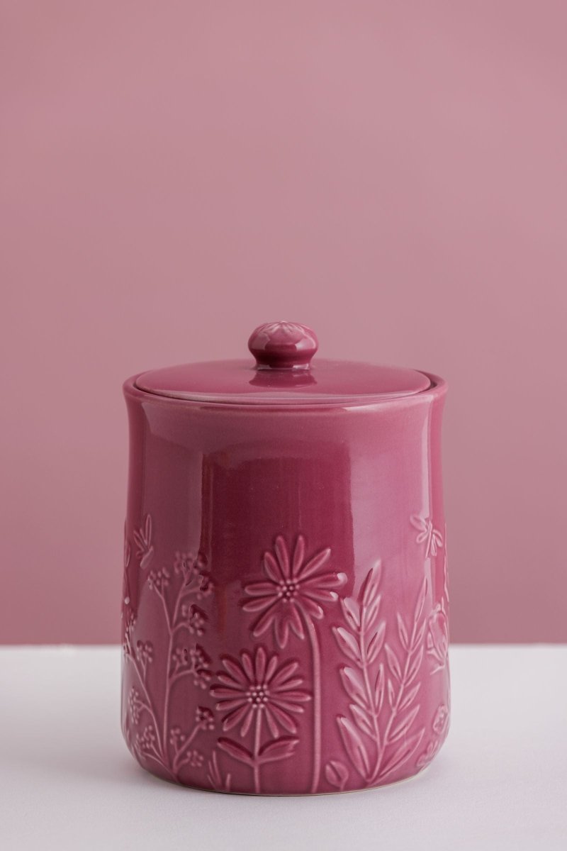 In The Meadow - Storage Jar Purple - Medium - Mason Cash - Ruby's Home Store