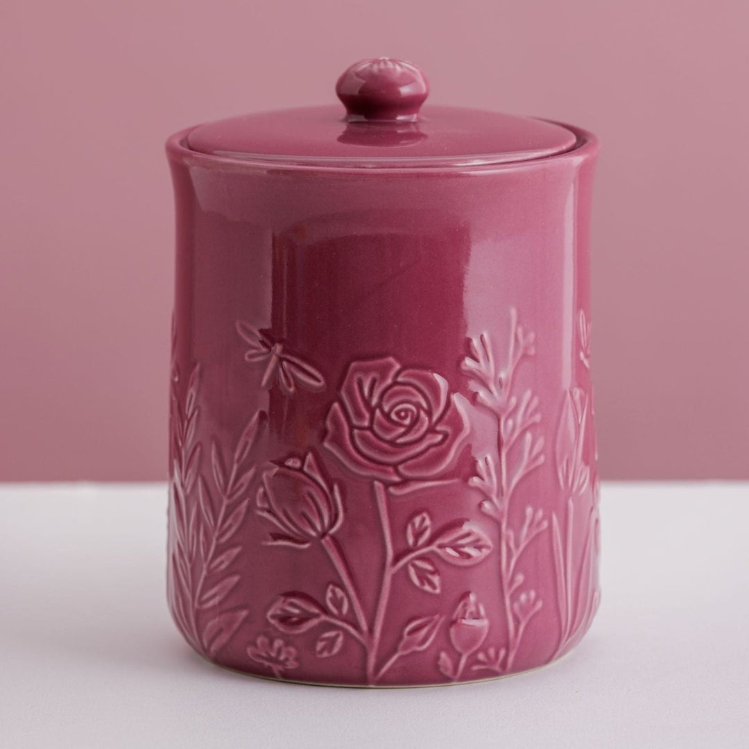 In The Meadow - Storage Jar Purple - Medium - Mason Cash - Ruby's Home Store