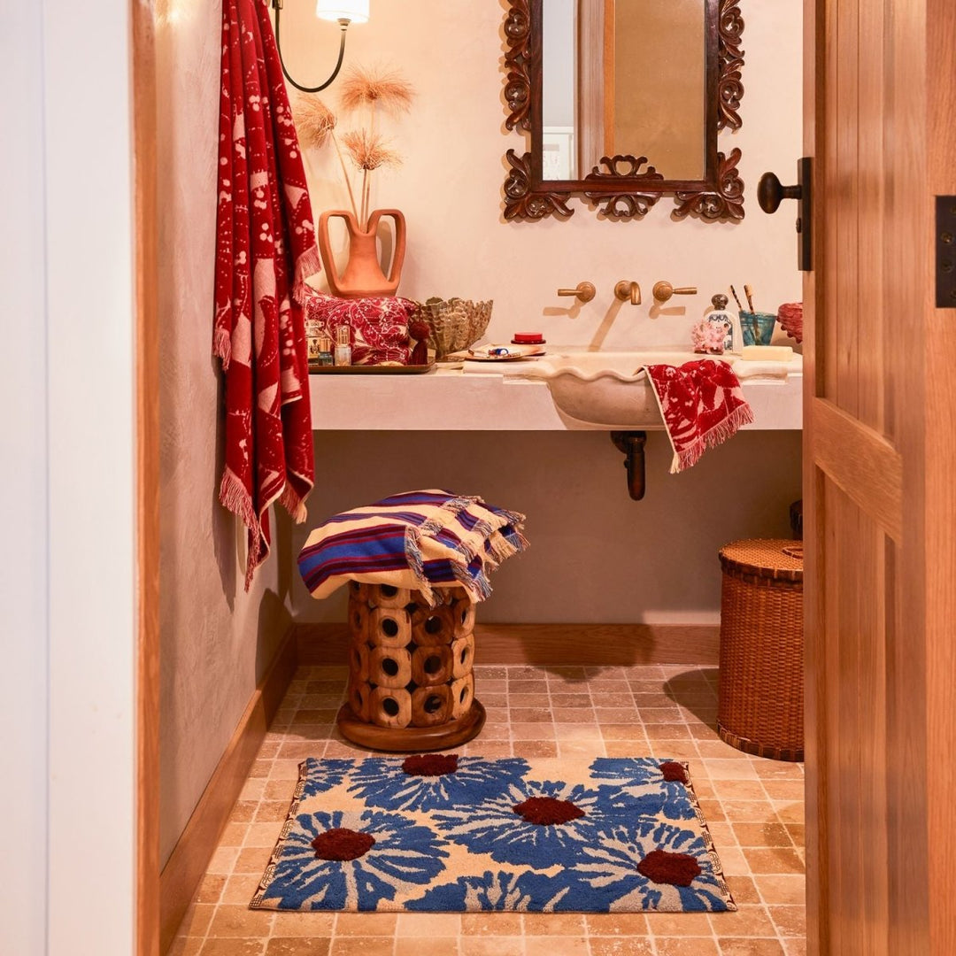 Isabella Bath Mat - Azure - Sage x Clare - Ruby's Home Store