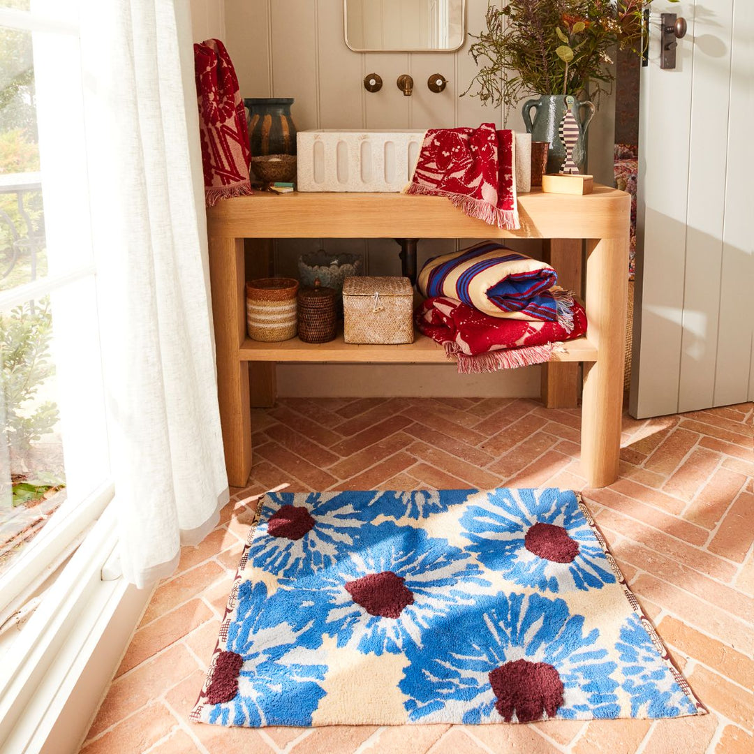 Isabella Bath Mat - Azure - Sage x Clare - Ruby's Home Store