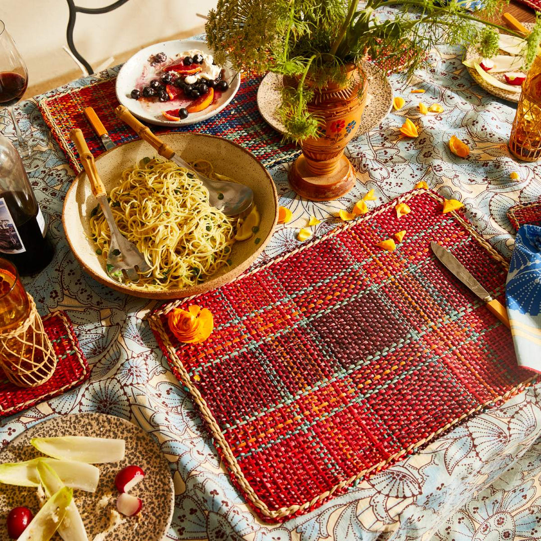 Isla Placemat Set - Crimson - Sage x Clare - Ruby's Home Store