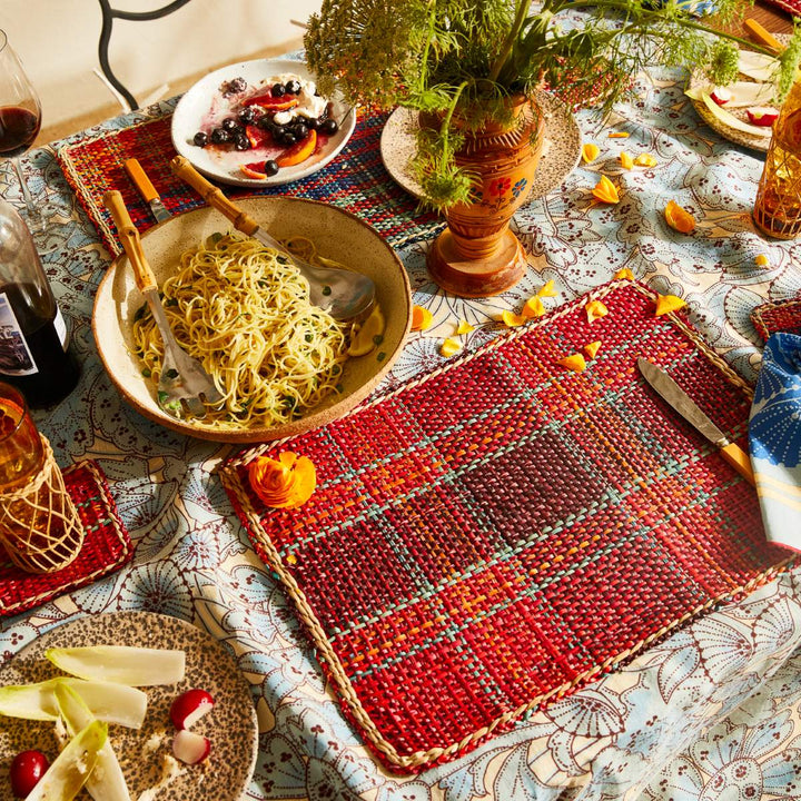 Isla Placemat Set - Crimson - Sage x Clare - Ruby's Home Store