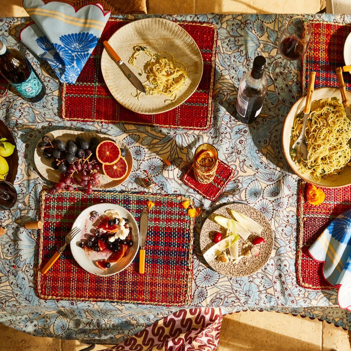 Isla Placemat Set - Crimson - Sage x Clare - Ruby's Home Store