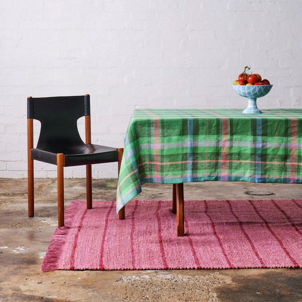 Jewel of the Nile Tartan Linen Rectangle Tablecloth - Kip & Co - Ruby's Home Store