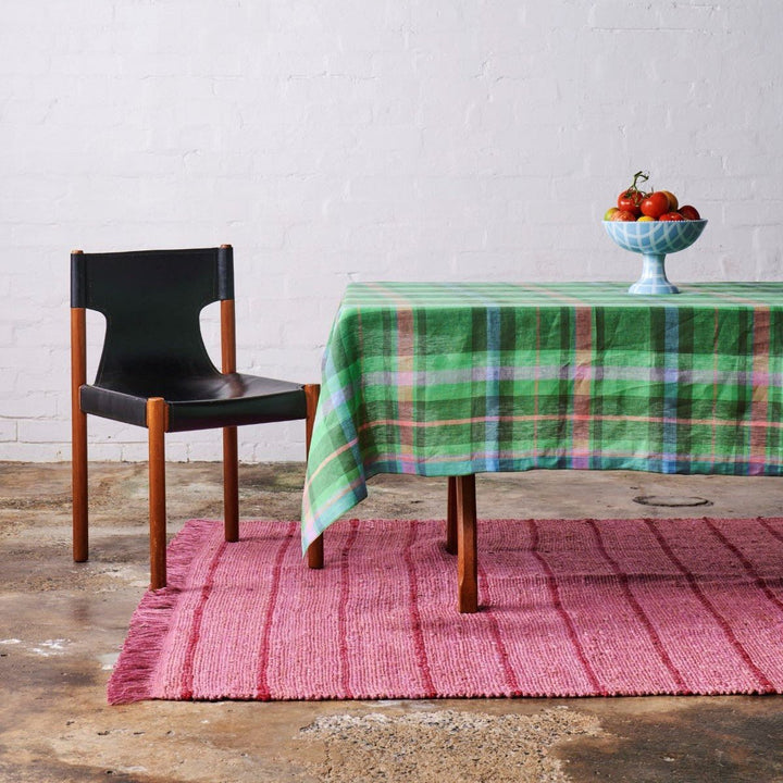 Jewel of the Nile Tartan Linen Rectangle Tablecloth - Kip & Co - Ruby's Home Store